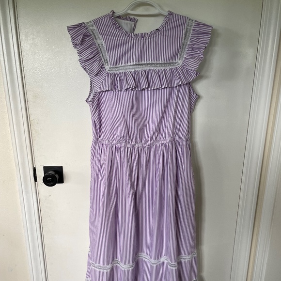J. Crew Purple and white striped dress! - Picture 2 of 8